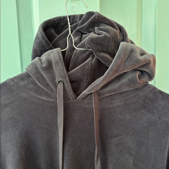 DKNY Sport Navy Blue Velour Hoodie - Picture 2 of 4